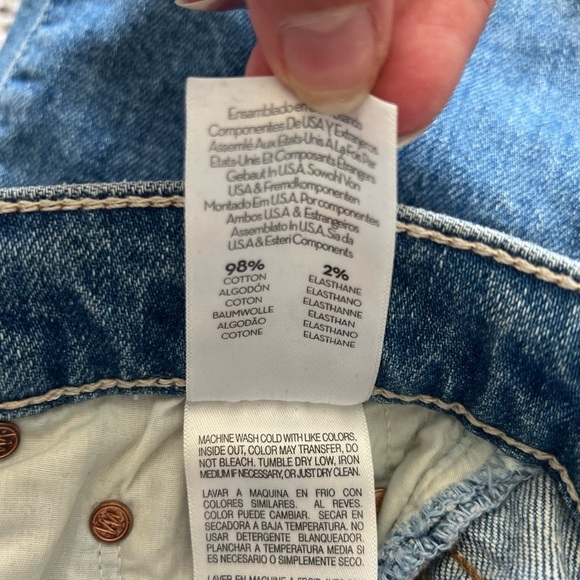 Mother Superior The Rambler Ankle Jeans - Distressed Medium Blue Wash - Size 26 - Picture 12 of 14